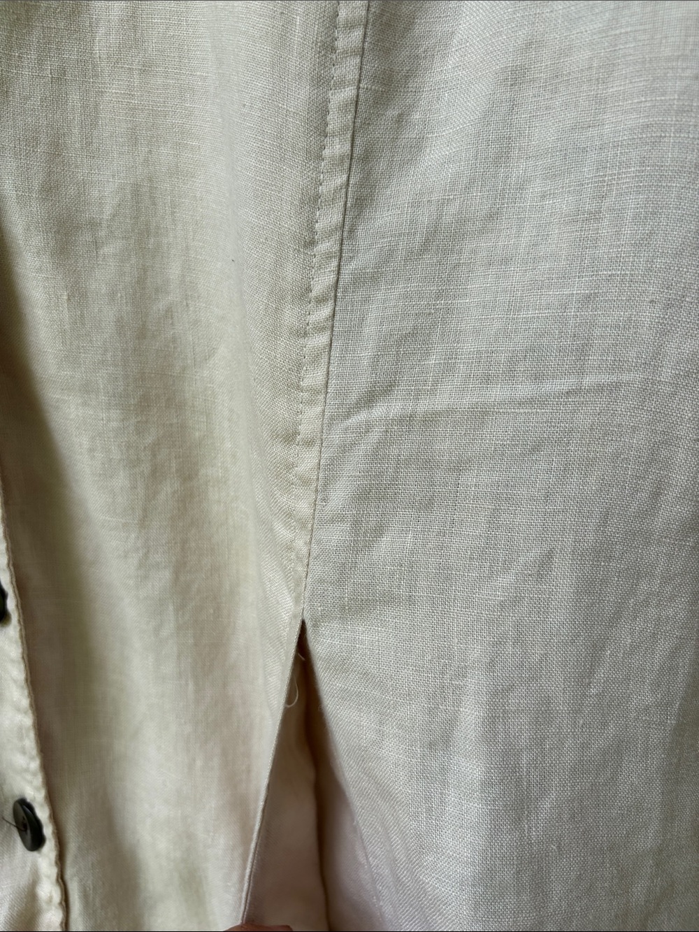 Vintage Gillian Grey 100% Linen Jacket | Minimal Neutral Oversized Button Front - Picture 11 of 14